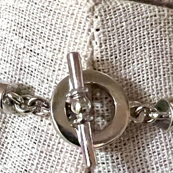 Lauren by Ralph Lauren silver toned, leather cord choker necklace - Picture 3 of 3